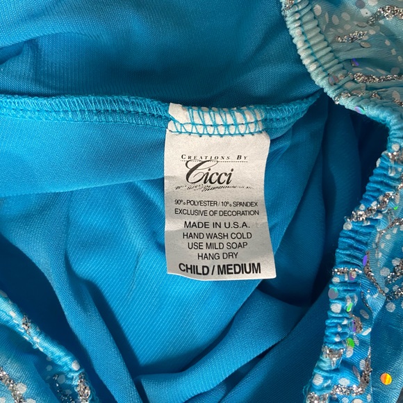 Creations by Cicci Blue Swirl 2 in 1 Dance Costume Tap Jazz - Picture 3 of 3